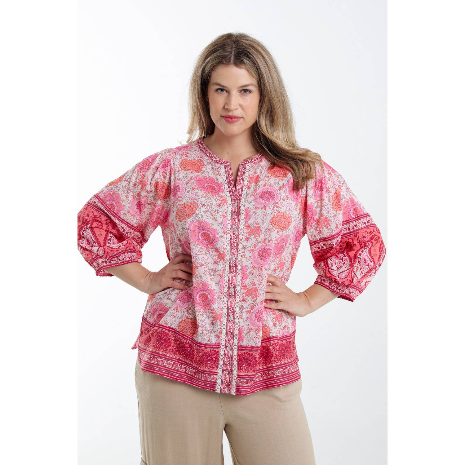Paprika blouse roze