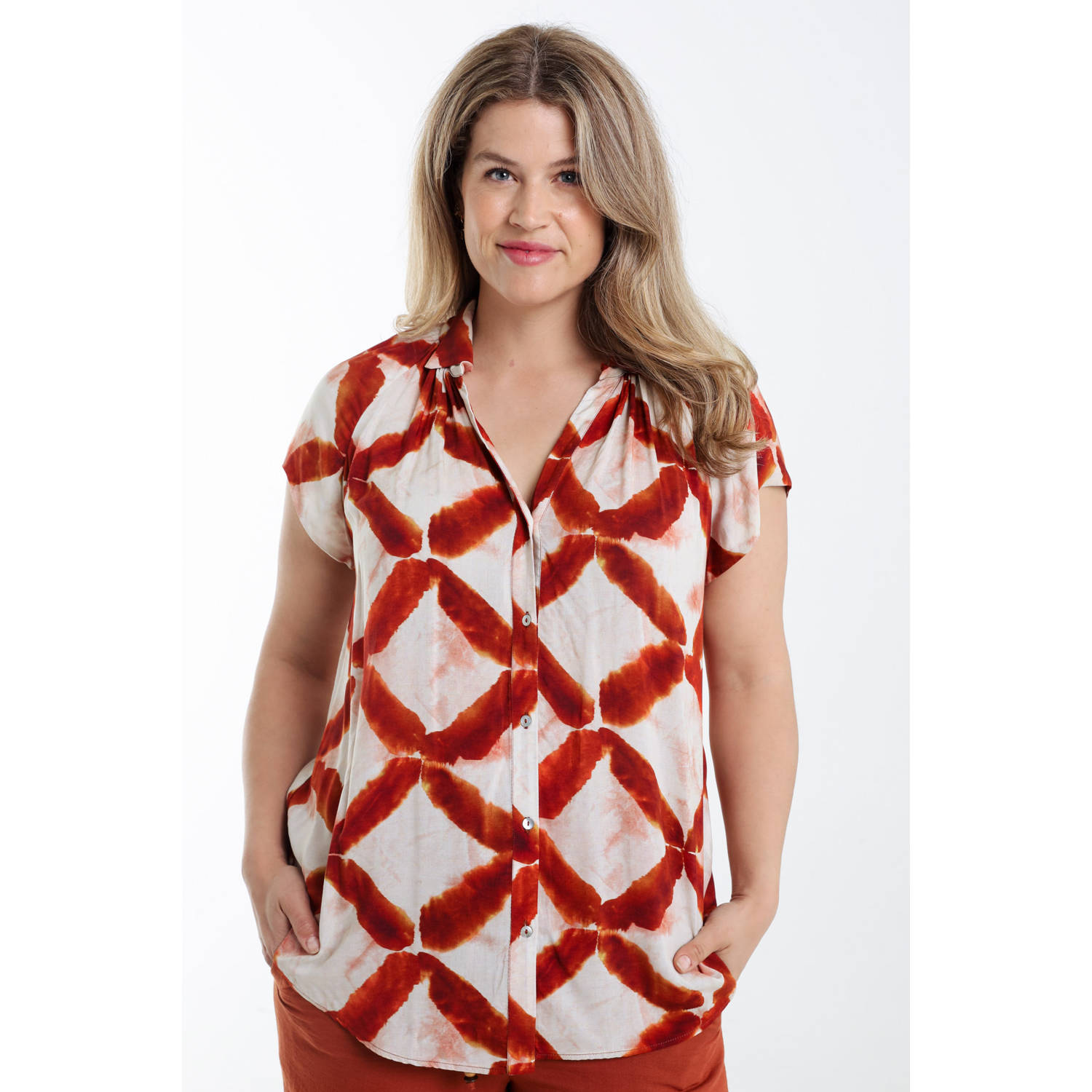 Paprika blouse roodbruin