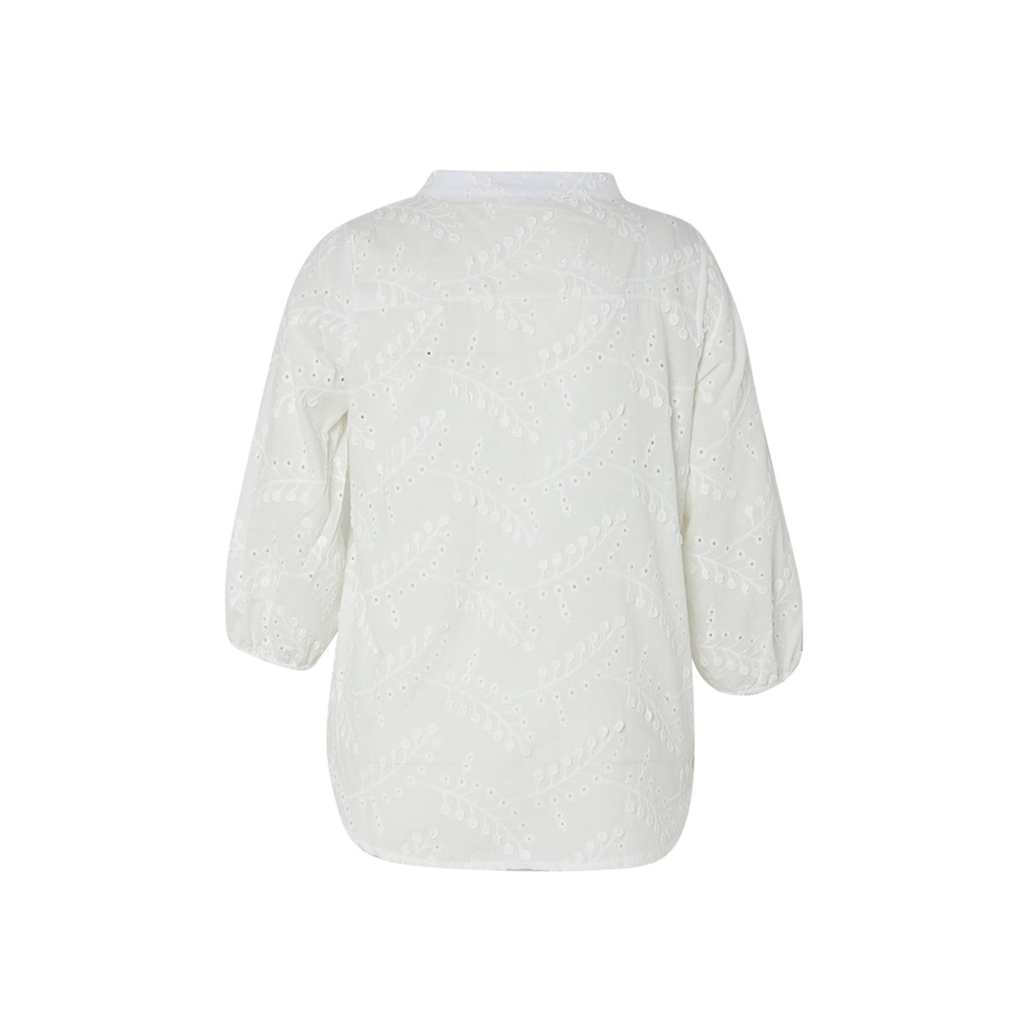 Paprika blouse wit broderie