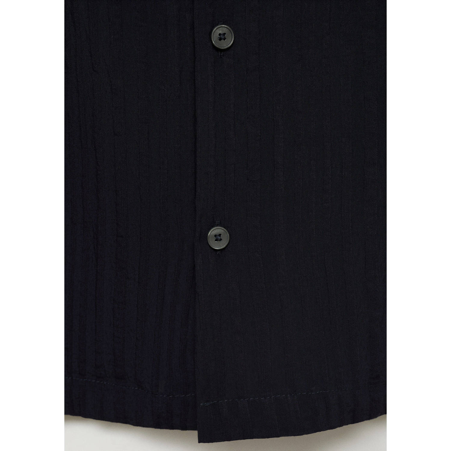 Mango Man casual overhemd met textuur marine