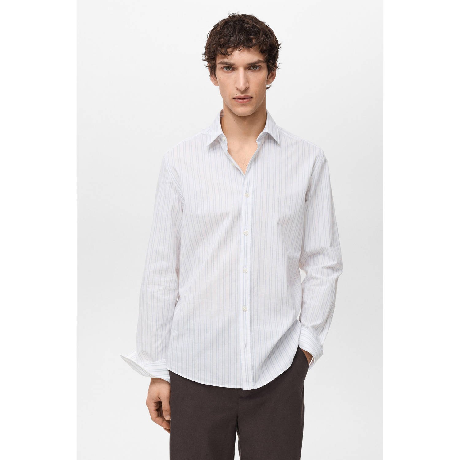 Mango Man casual overhemd wit