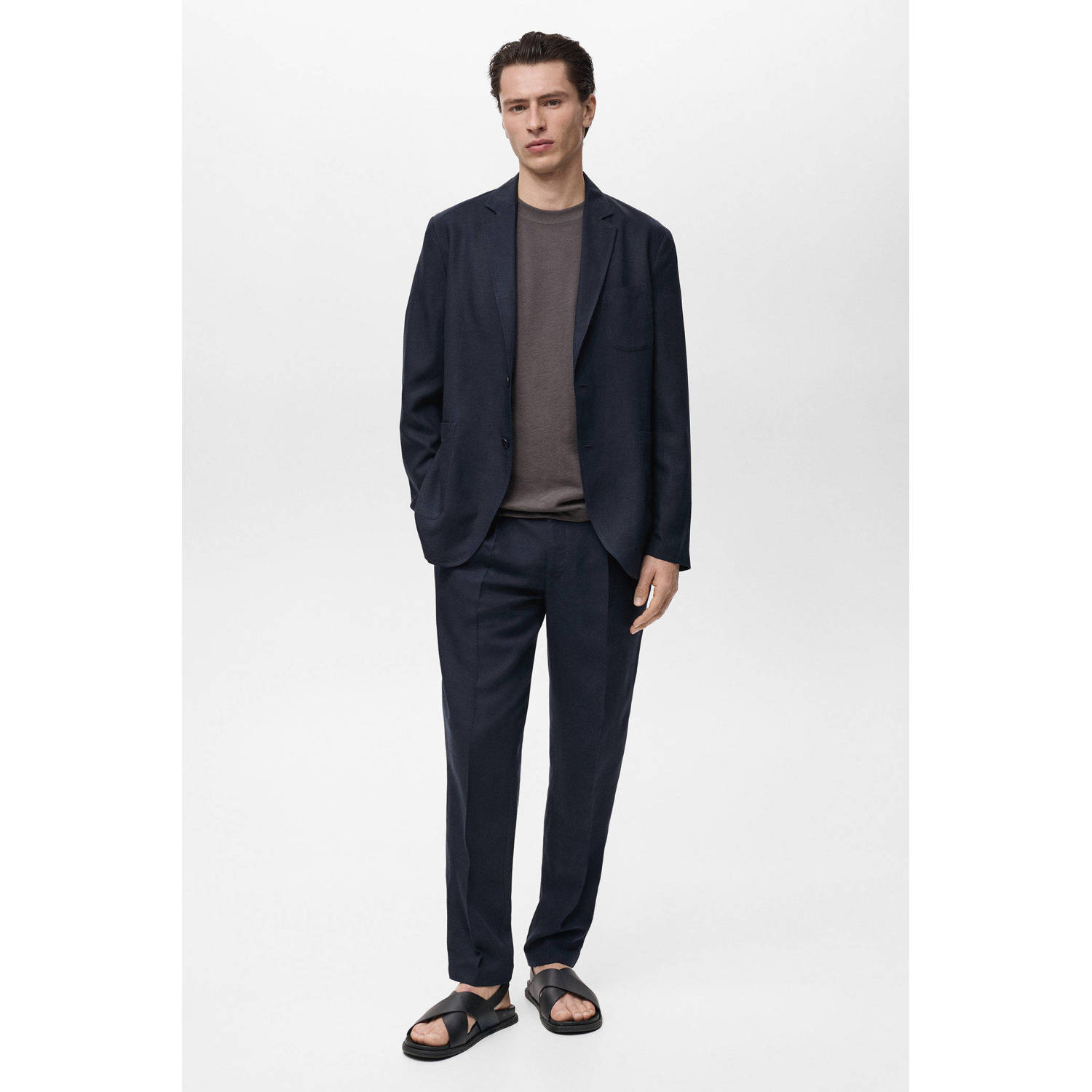 Mango Man colbert donkerblauw