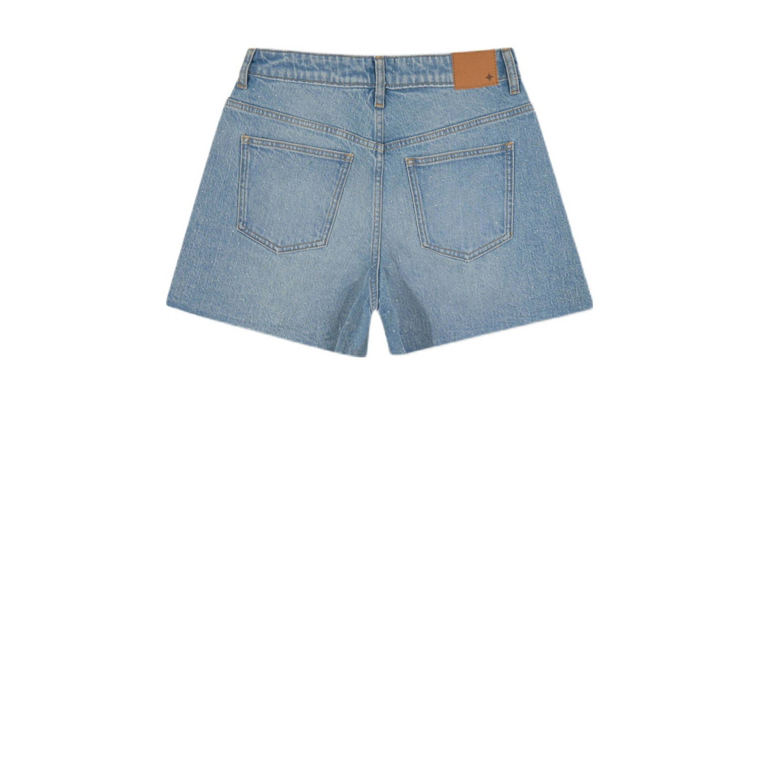 Shoeby denim wide leg high waist denim short medium blue denim