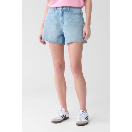 Shoeby denim wide leg high waist denim short medium blue denim afbeelding
