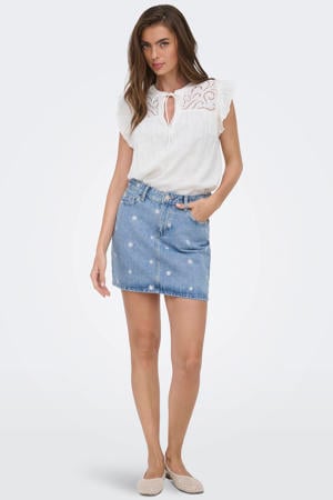 denim spijkerrok light blue denim