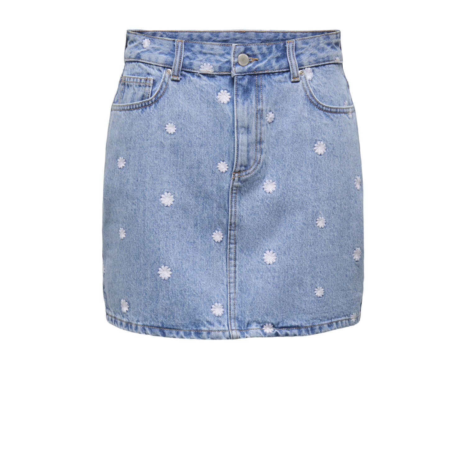 ONLY denim spijkerrok light blue denim