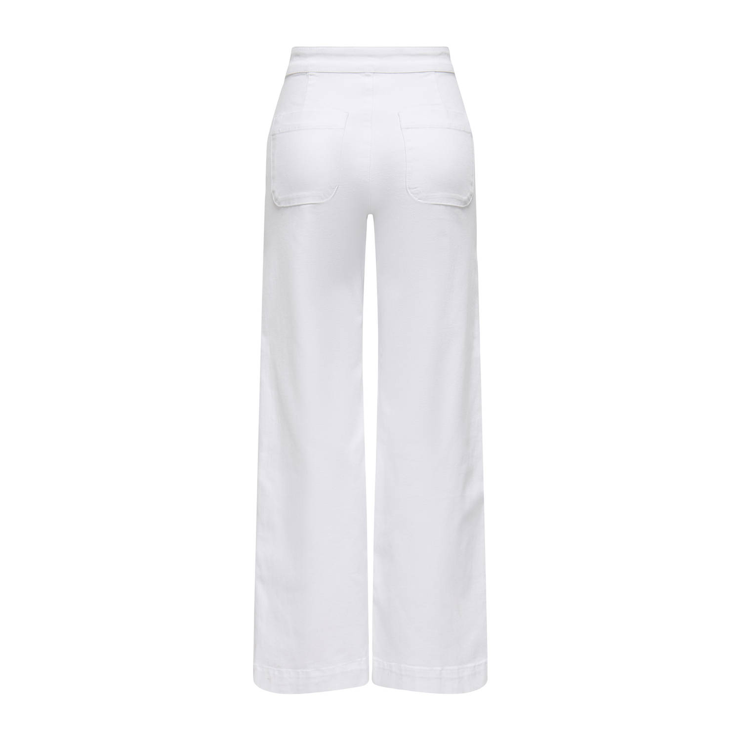 ONLY wide leg high waist casual broek wit