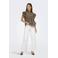 ONLY wide leg high waist casual broek wit