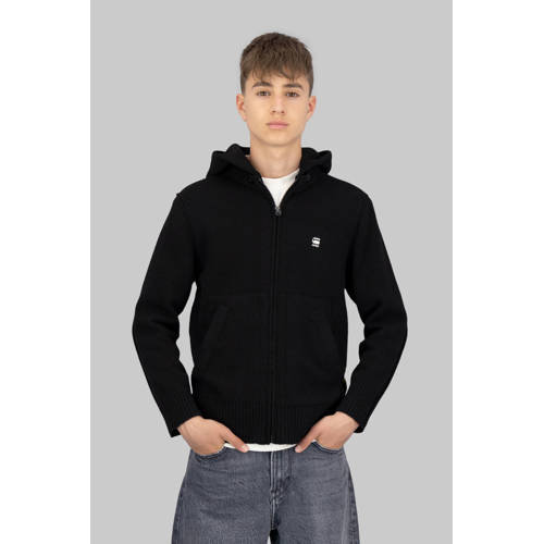 G-STAR wollen sweatvest zwart afbeelding