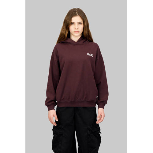 G-STAR hoodie donkerrood afbeelding