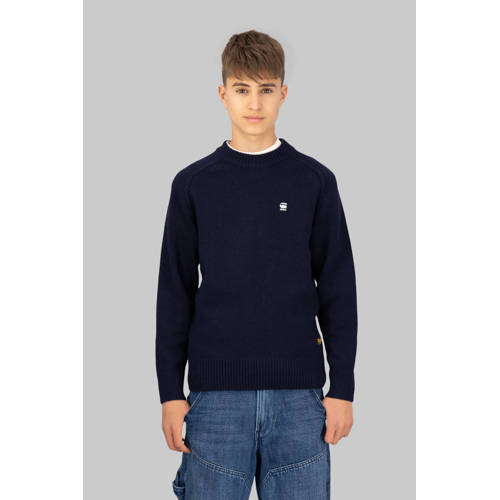 G-STAR wollen gebreide trui blauw afbeelding