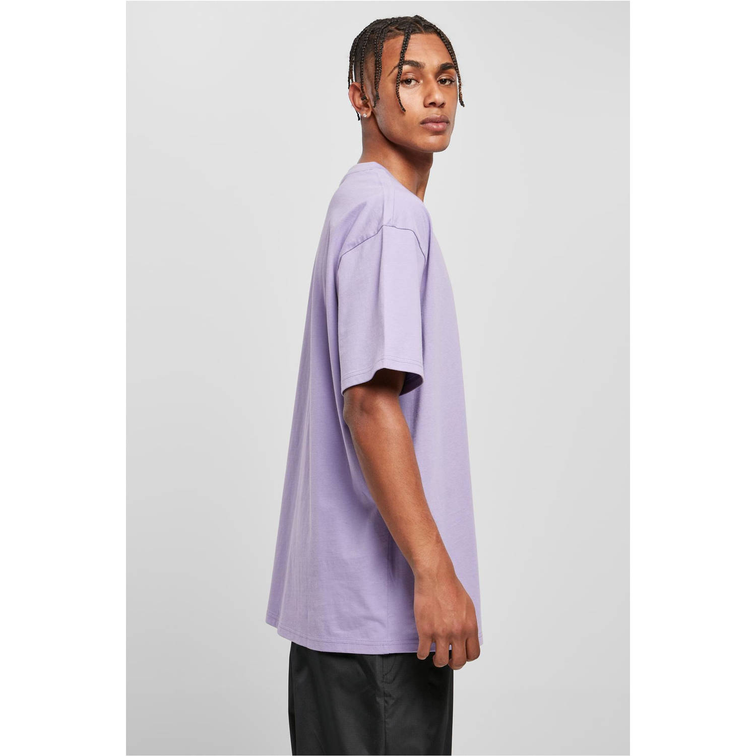 Urban Classics oversized t-shirt paars