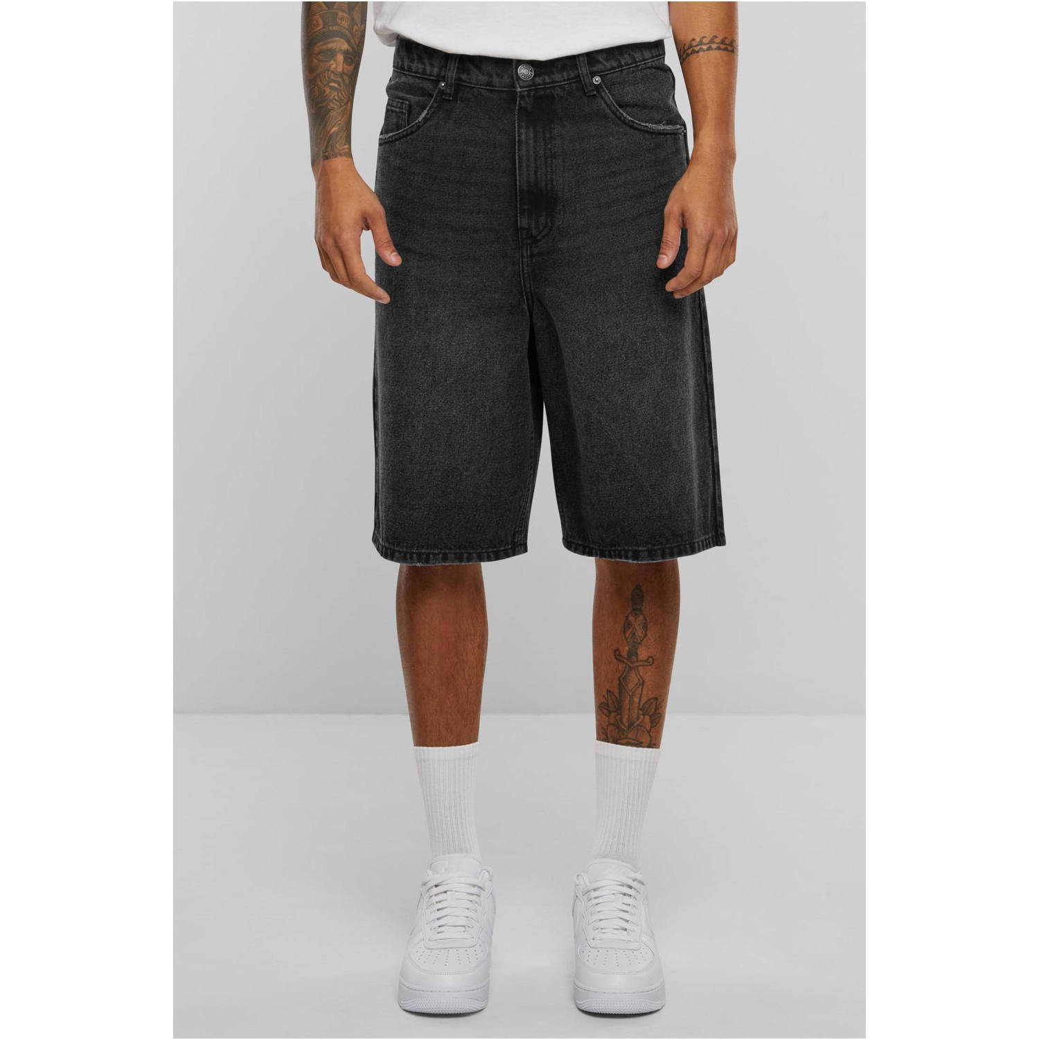 Urban Classics 90's Heavy Denim Shorts men grijs Kleding