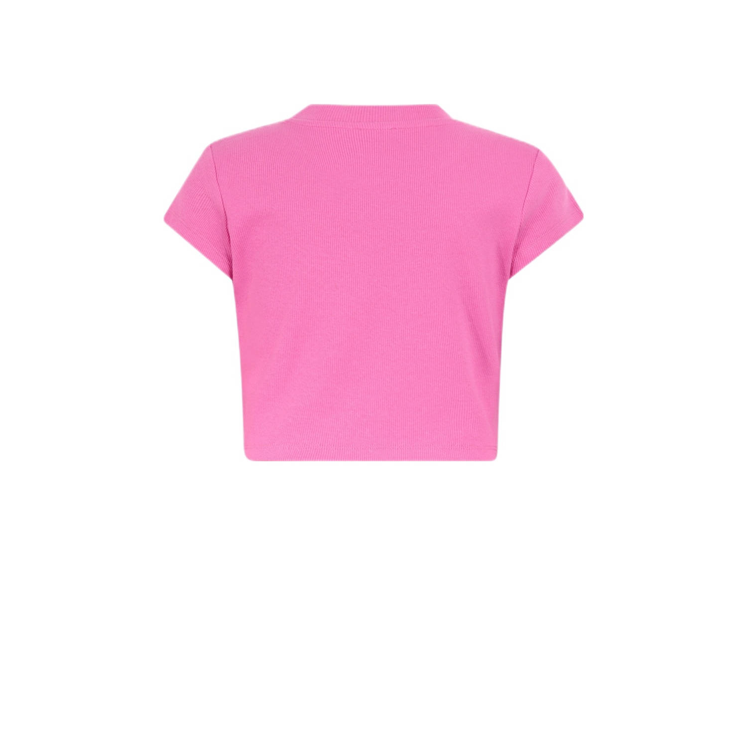 Shoeby T-shirt roze rib gebreid