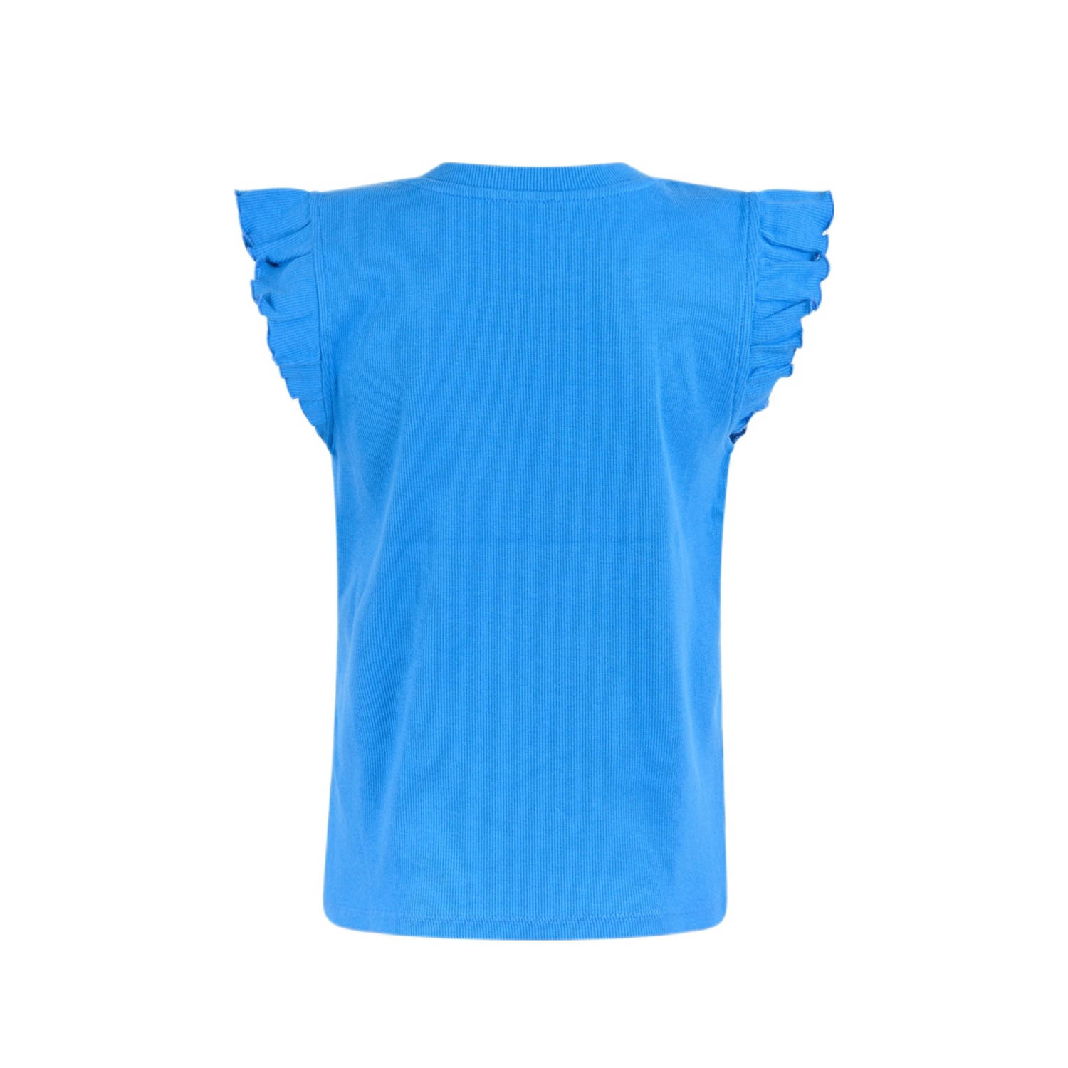 Shoeby mouwloze top blauw met glitter