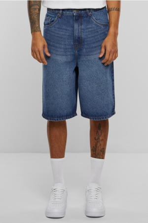 denim loose short medium blue denim