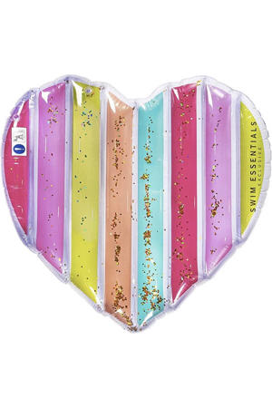 color rush heart luchtbed (150 x 120 cm)