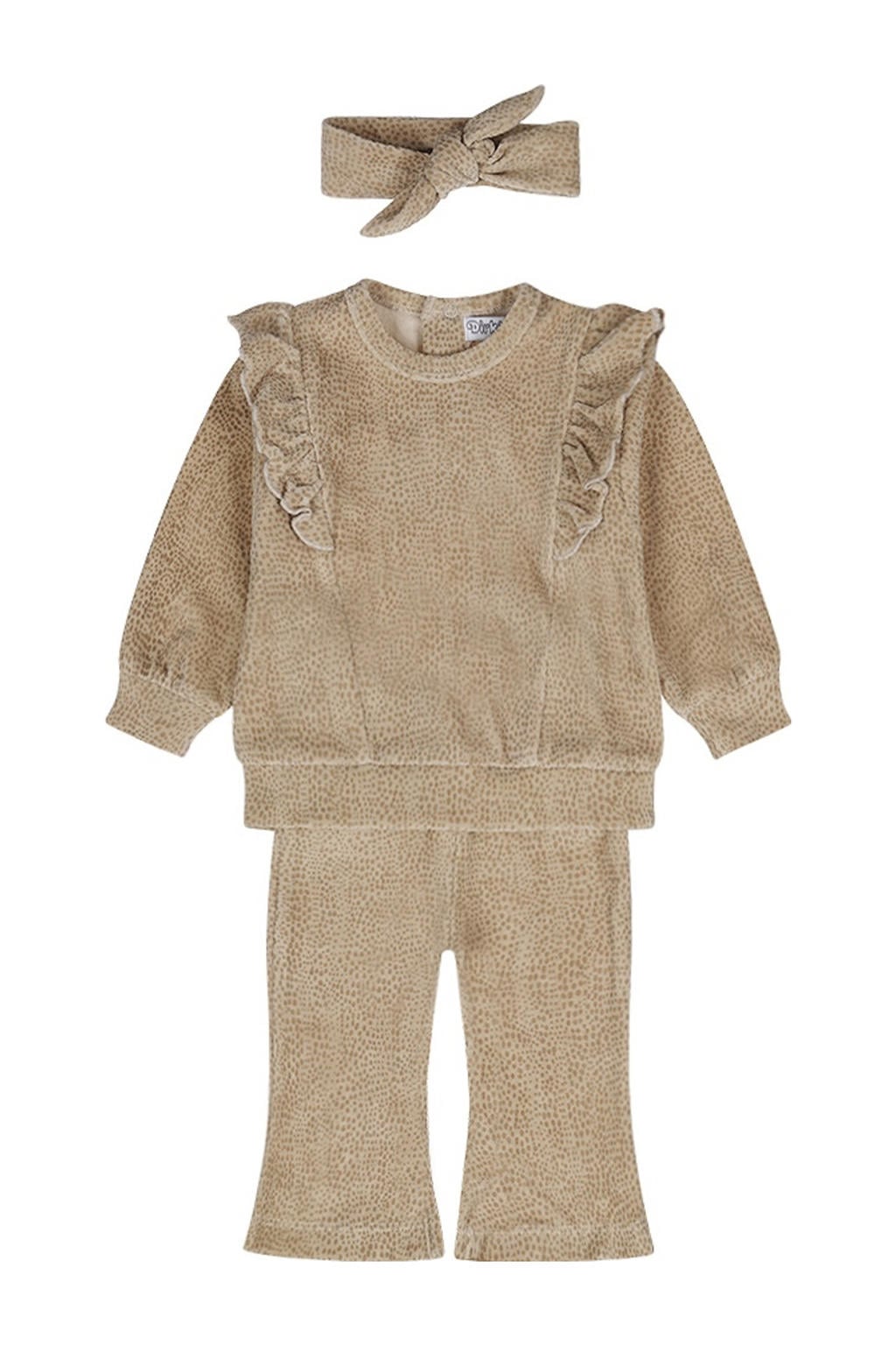 Dirkje Sweater + broek + haarband beige