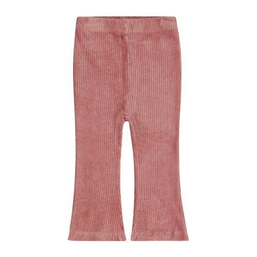 Dirkje corduroy flared flared broek roze afbeelding