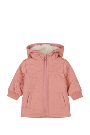 gewatteerde jas roze
