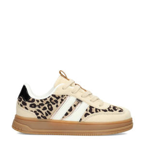 Lilly  sneakers met panterprint beige
