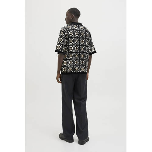 JACK & JONES ORIGINALS casual gehaakt overhemd zwart afbeelding