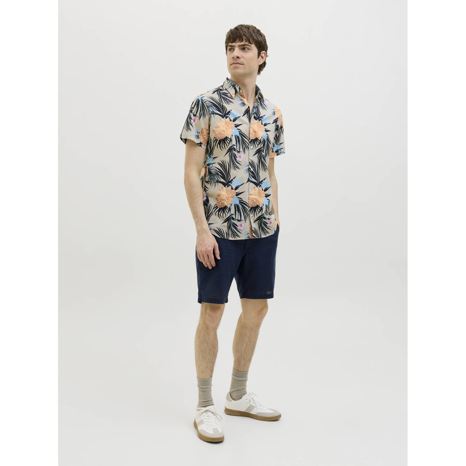 JJ REBEL casual overhemd ecru