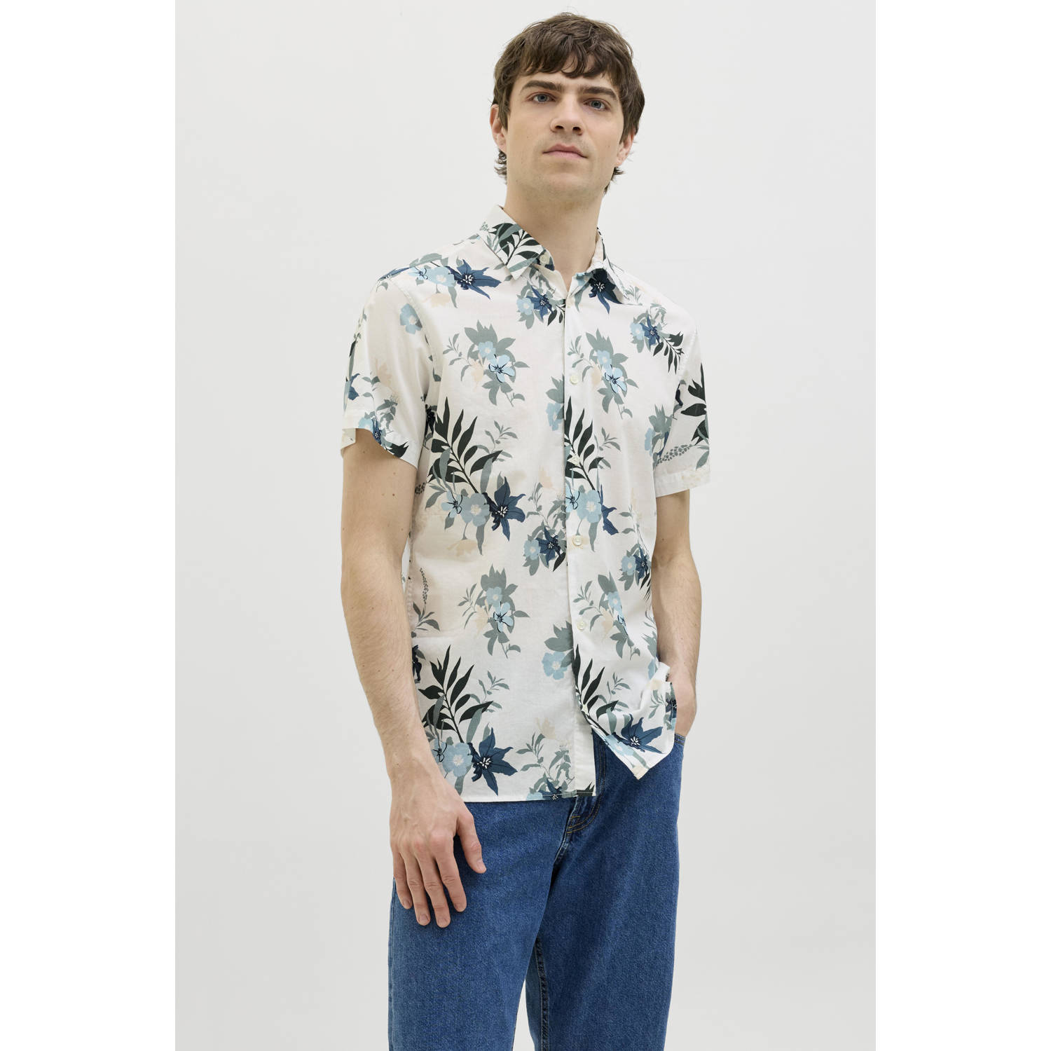 JJ REBEL casual overhemd wit