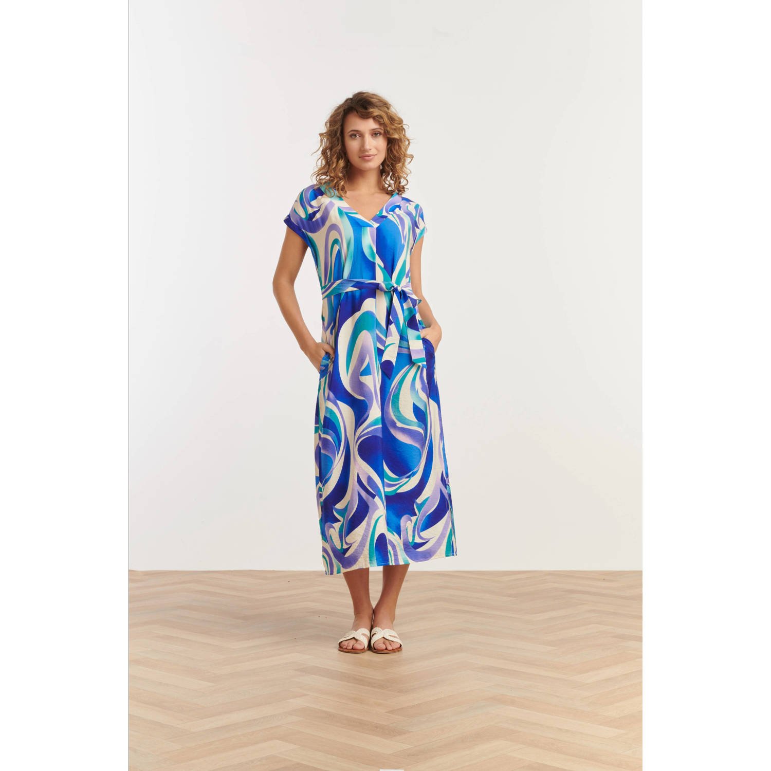 Smashed Lemon zomerjurk blauw