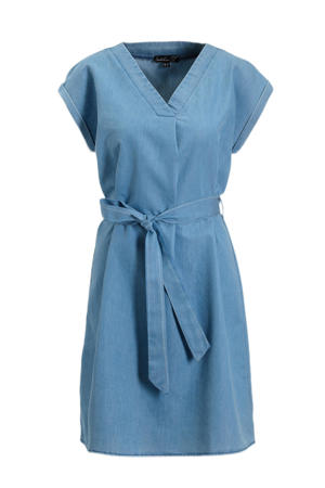 denim korte jurk medium blue denim