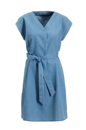 denim korte jurk medium blue denim