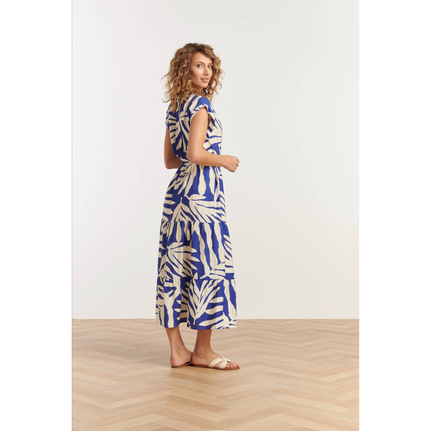 Smashed Lemon zomerjurk blauw