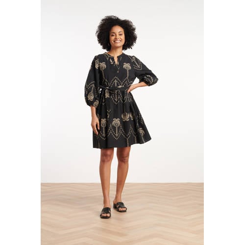 Smashed Lemon zomerjurk zwart afbeelding