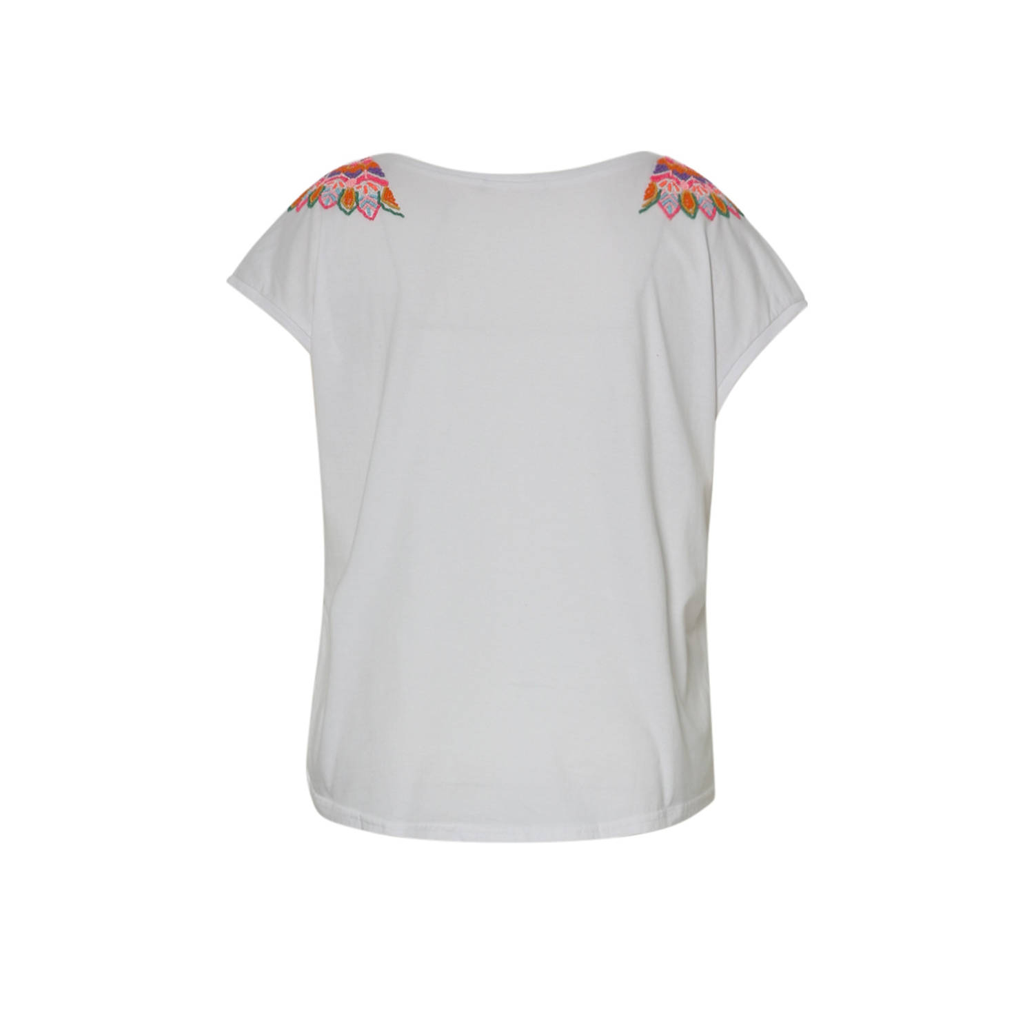 Paprika T-shirt ecru broderie