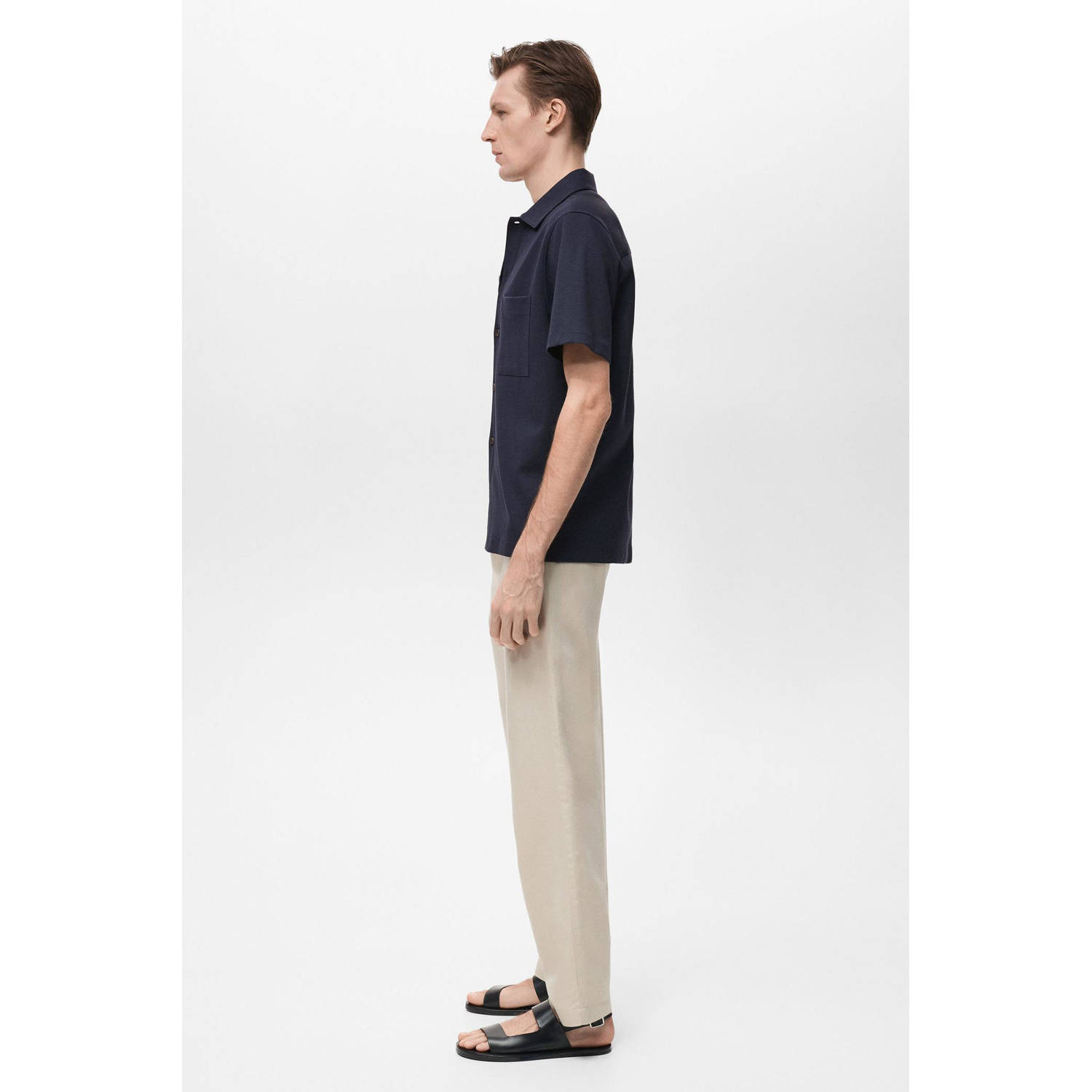 Mango Man regular overhemd marine