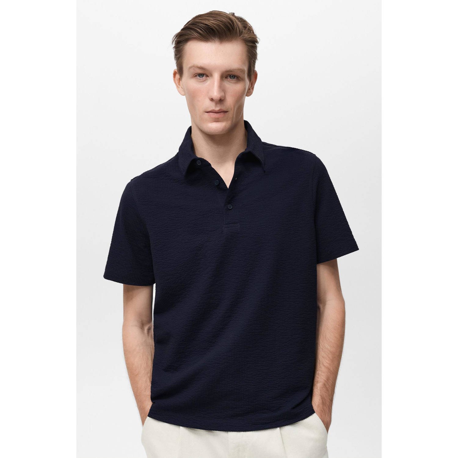 Mango Man regular polo marine