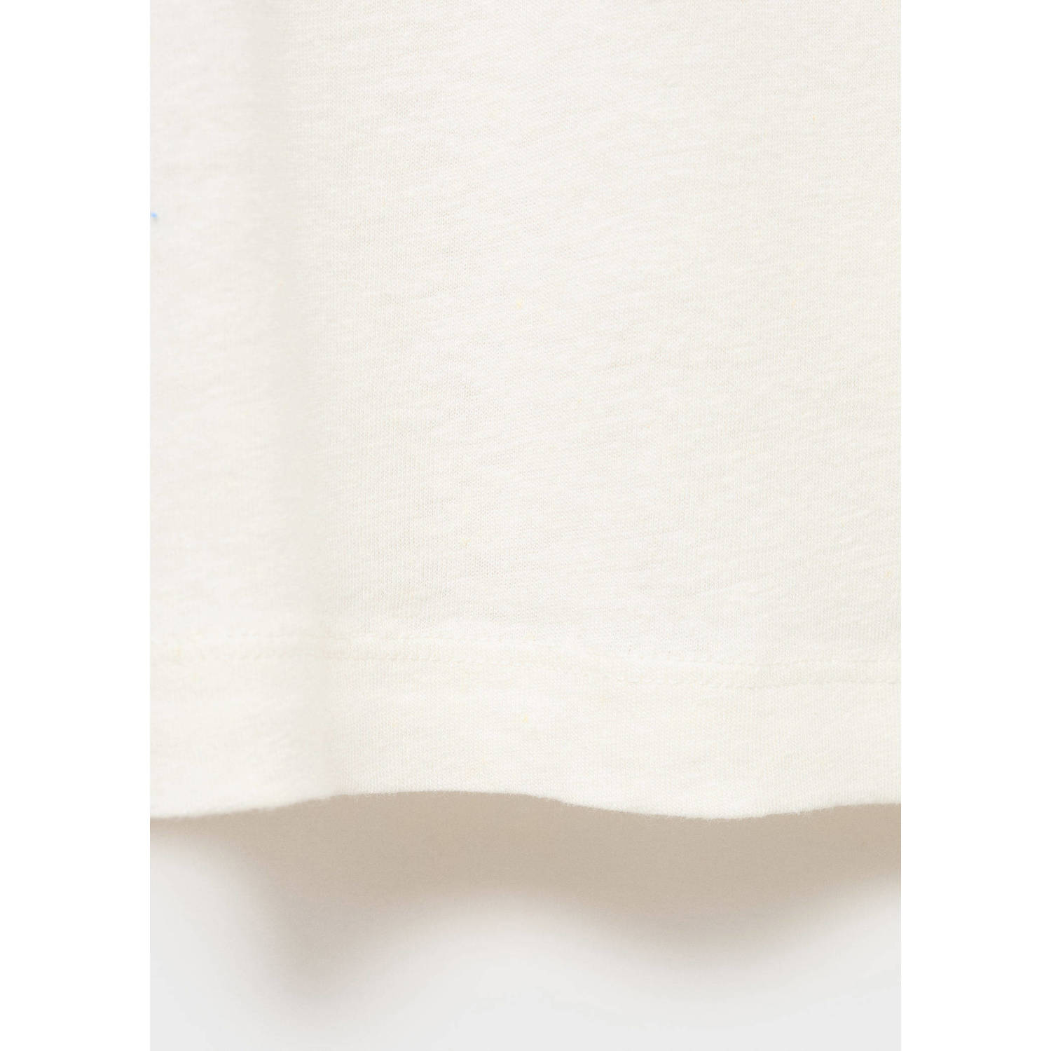 Mango Man linnen slim polo ecru