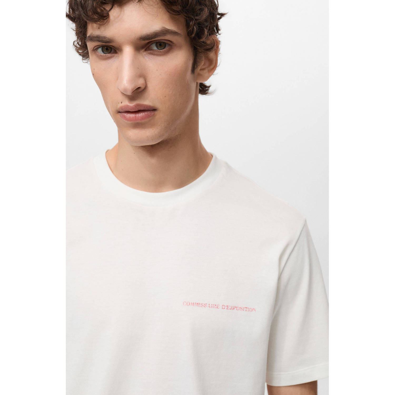 Mango Man T-shirt wit