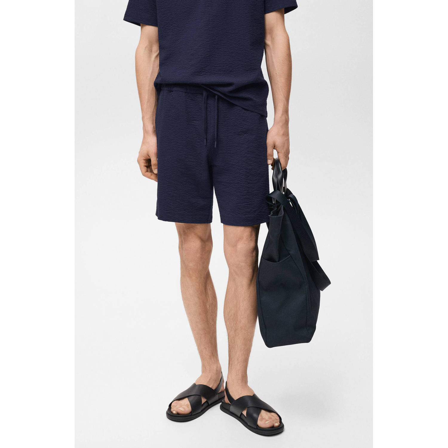 Mango Man straight casual short marine