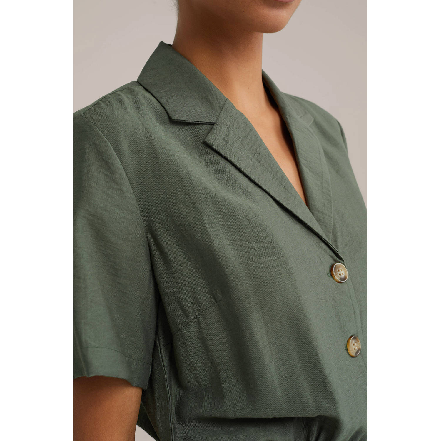 WE Fashion regular donkergroen