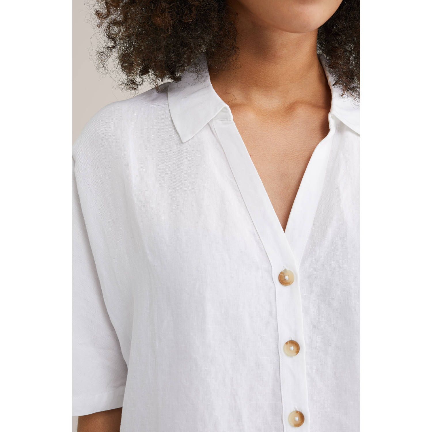 WE Fashion linnen blouse wit