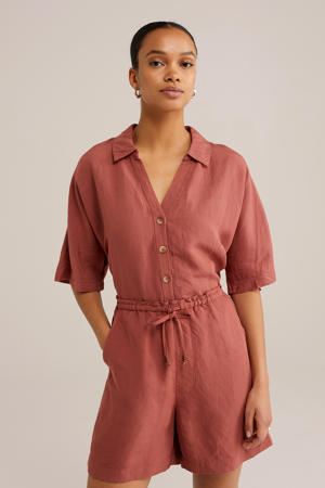 linnen blouse rood
