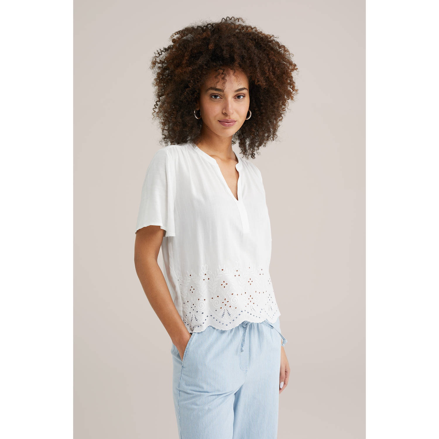 WE Fashion top wit broderie