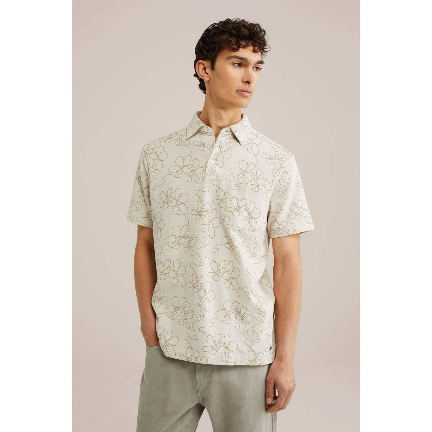 WE Fashion regular polo beige