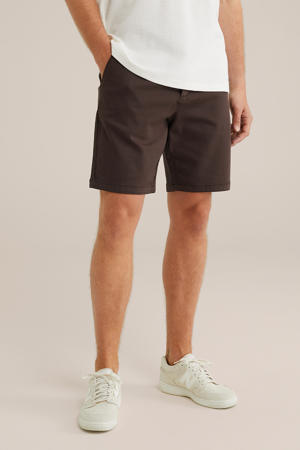 regular chino short donkerbruin