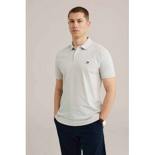 WE Fashion slim polo zand afbeelding