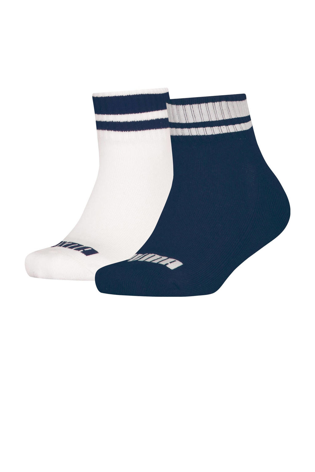 Puma sportsokken - donkerblauw / wit (set van 2)