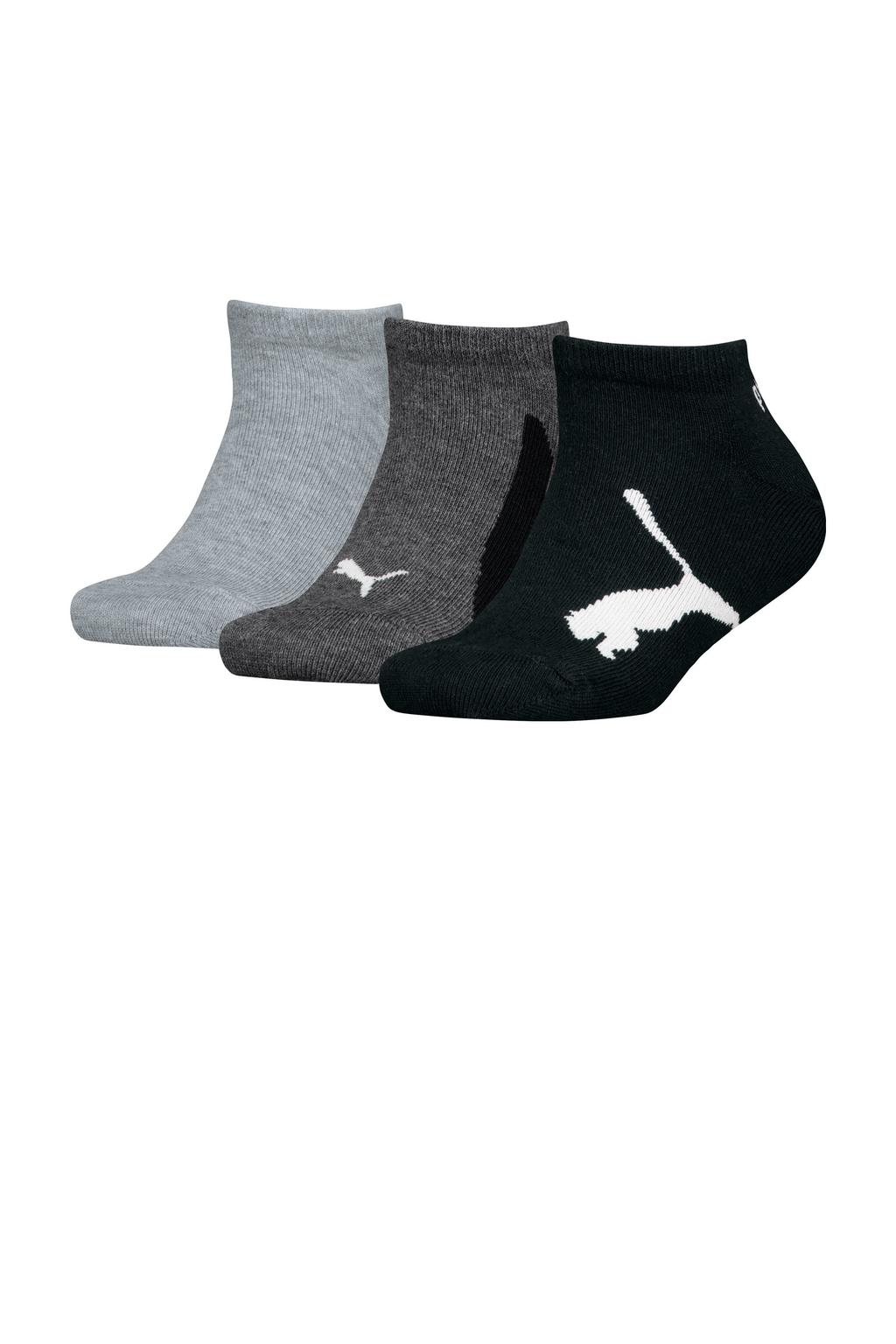 Puma sneakersokken - zwart / grijs (set van 3)