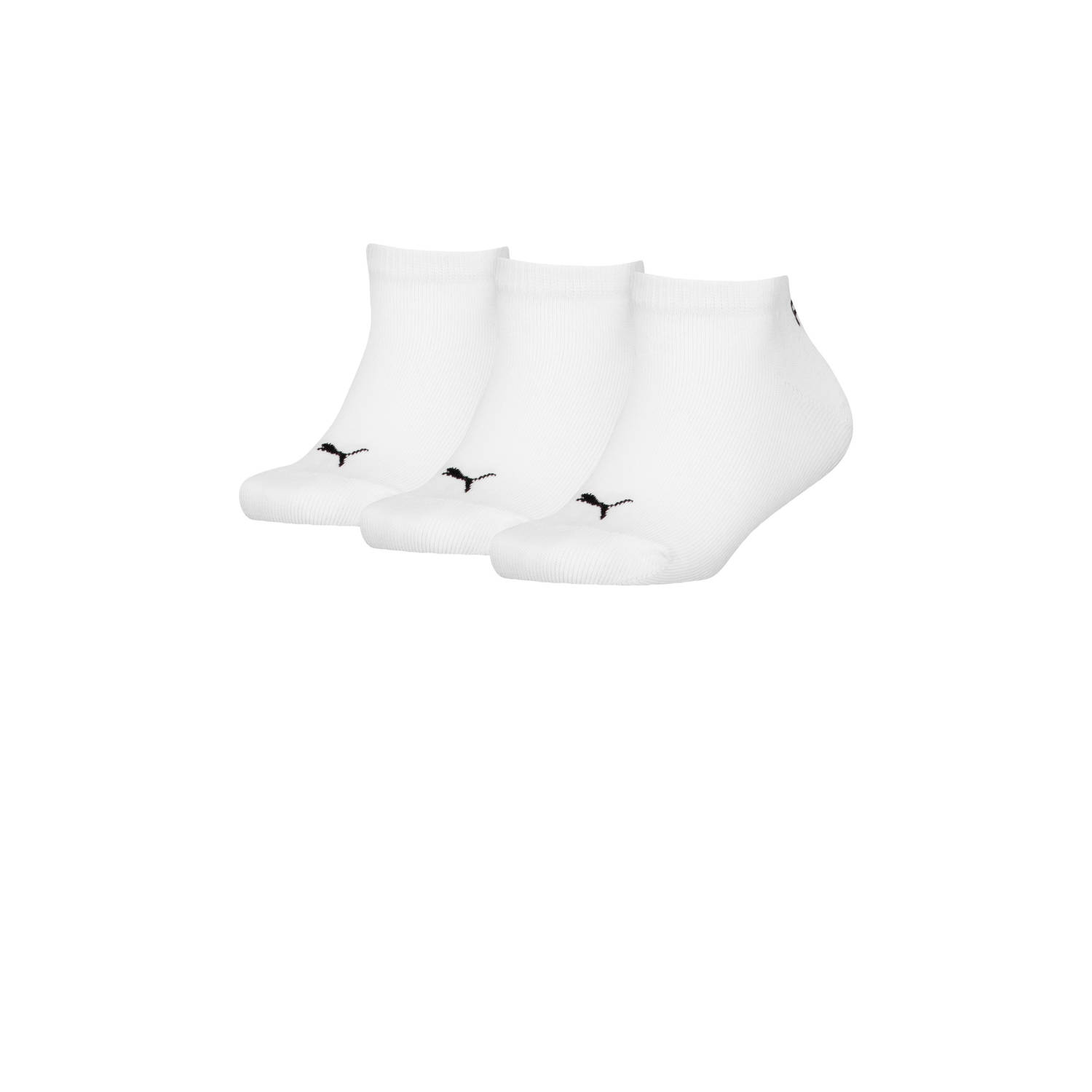 Puma sneakersokken met logo set van 3 wit