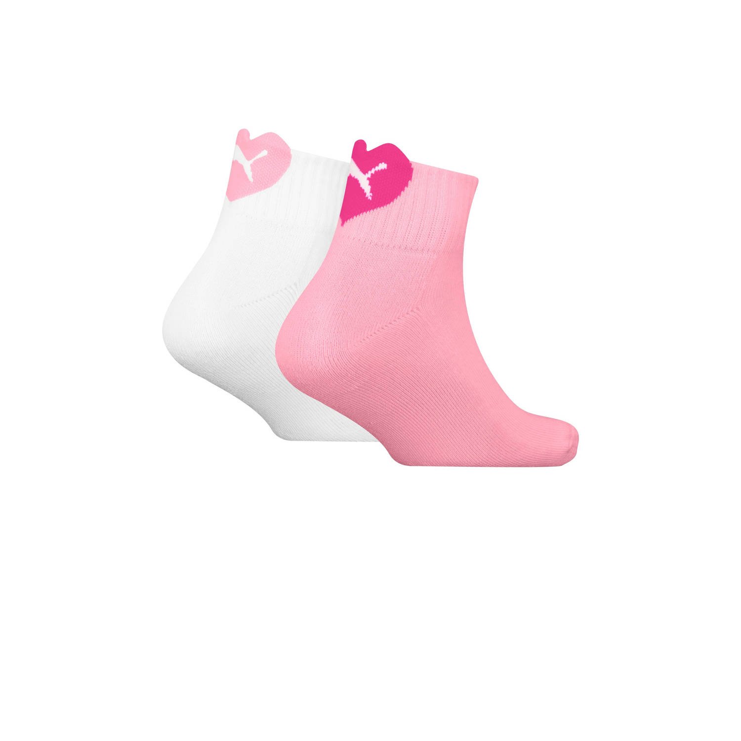 Puma sokken set van 2 roze wit